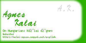 agnes kalai business card